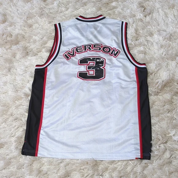 Reebok Allen Iverson I3 White Black Red Jersey M - Picture 6 of 7
